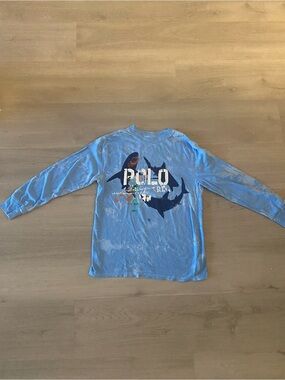 Polo by Ralph Lauren Light Blue Short Sleeve Tee with Yellow Logo